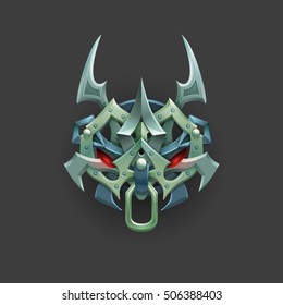 Cartoon totem decoration for game. Vector illustration.