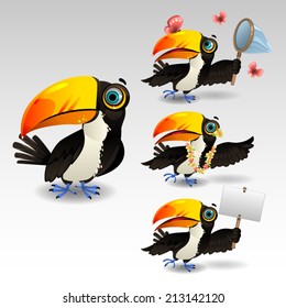 Cartoon toucan bird