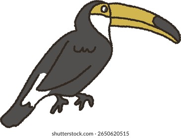 A cartoon of a toucan seen in Brazil