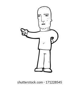 cartoon tough guy pointing