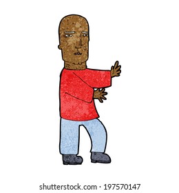 cartoon tough man