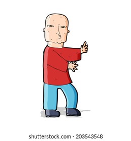 hombre duro de caricatura