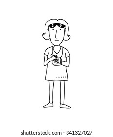 cartoon tourist