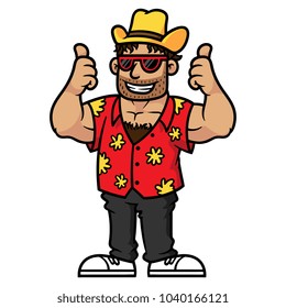 Cartoon Tourist Illustration