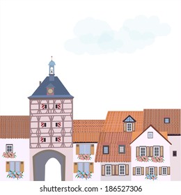 Cartoon town background