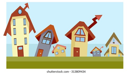 Cartoon town house