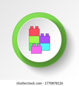 cartoon toy colored button icon. Signs and symbols can be used for web, logo, mobile app, UI, UX