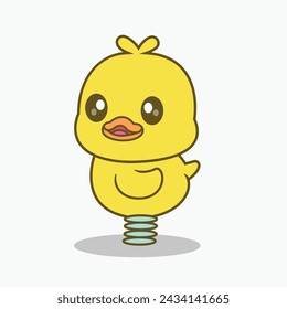 Cartoon toy cute duck Vector Illustrator.Animals,Holidays