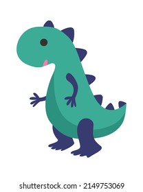 Cartoon toy dinosaur. Vector illustration