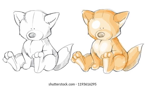 cartoon toy fox