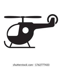 Cartoon toy helicopter vector icon