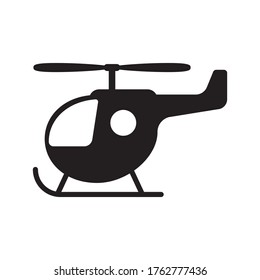 Cartoon toy helicopter vector icon