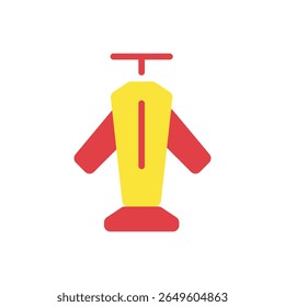  cartoon toy plane icon. Colorful toy airplane illustration great for kids' content or games.