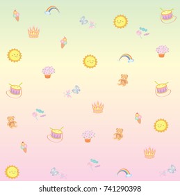 Cartoon toy set background