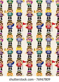 cartoon Toy soldier seamless pattern