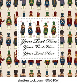 cartoon Toy soldiers card