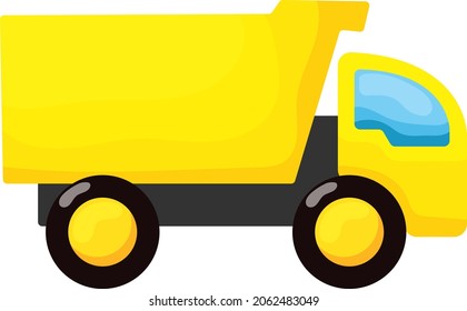 Cartoon Toy Truck Kids Game Isolated on a White Background for Children childhood preschool Car Toys