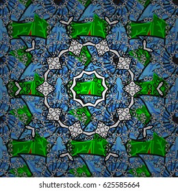 Cartoon trace doodles New Year season seamless pattern. Graphics detailed, with lots of objects background. Endless Vector illustration.
