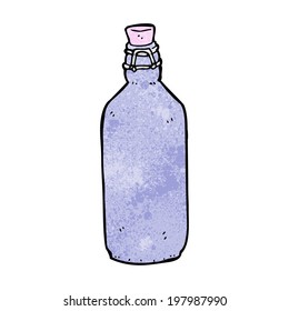 botella tradicional de dibujos animados