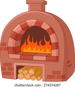 Cartoon traditional oven