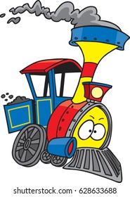 cartoon train engine