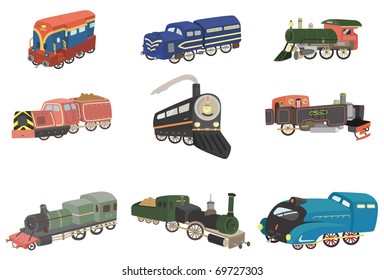 cartoon train  icon