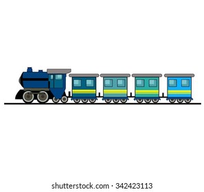 Cartoon Train Isolated On White