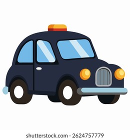 Cartoon transport taxi England.Taxi London service public and city . Suitable for children's books, sticker,t shirt design, mascot, logo. Children's picture. Isolated vector illustration.	