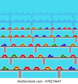 Cartoon transport, vector