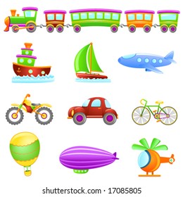 cartoon transportation vector