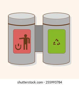 cartoon trash can