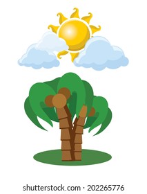 Cartoon travel background 