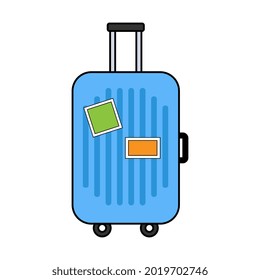 Cartoon Travel Suitcase Vector Illustration