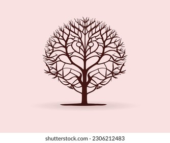 A cartoon tree with a background