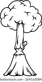 Cartoon Tree Being Cut Illustration