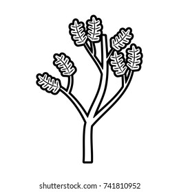 cartoon tree berries on branch natural