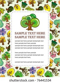 cartoon tree card