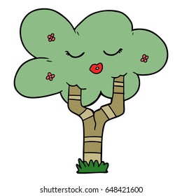 cartoon tree with face