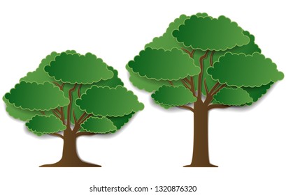 Cartoon tree graphic vector