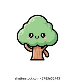 A cartoon tree and