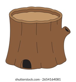 cartoon tree house vector illustration