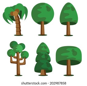 Cartoon tree icon 