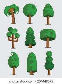 Cartoon tree icon 