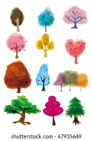 cartoon tree icon