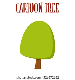 Cartoon tree icon. Vector