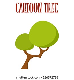 Cartoon tree icon. Vector
