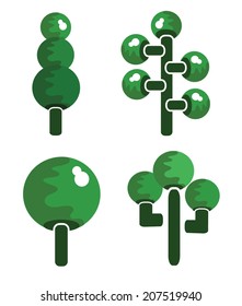 Cartoon tree icons