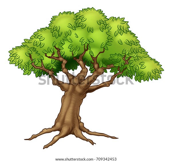 Paling Baru Cartoon Tree Drawing With Roots