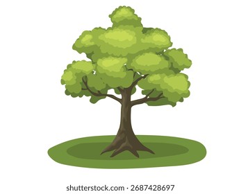 Cartoon tree illustration, forest drawing element