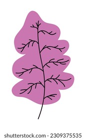 Cartoon tree isolated on a white background. Simple modern style. Cute plants, forest, vector flat illustration. summer, spring trees.